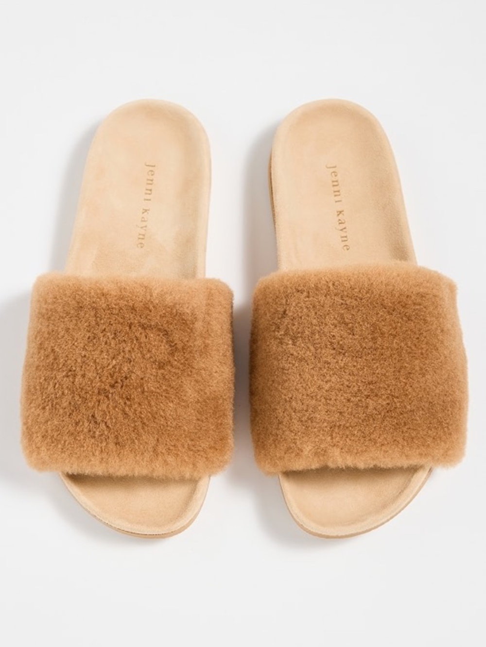 Jenni Kayne Shearling Slide Sandal in Natural